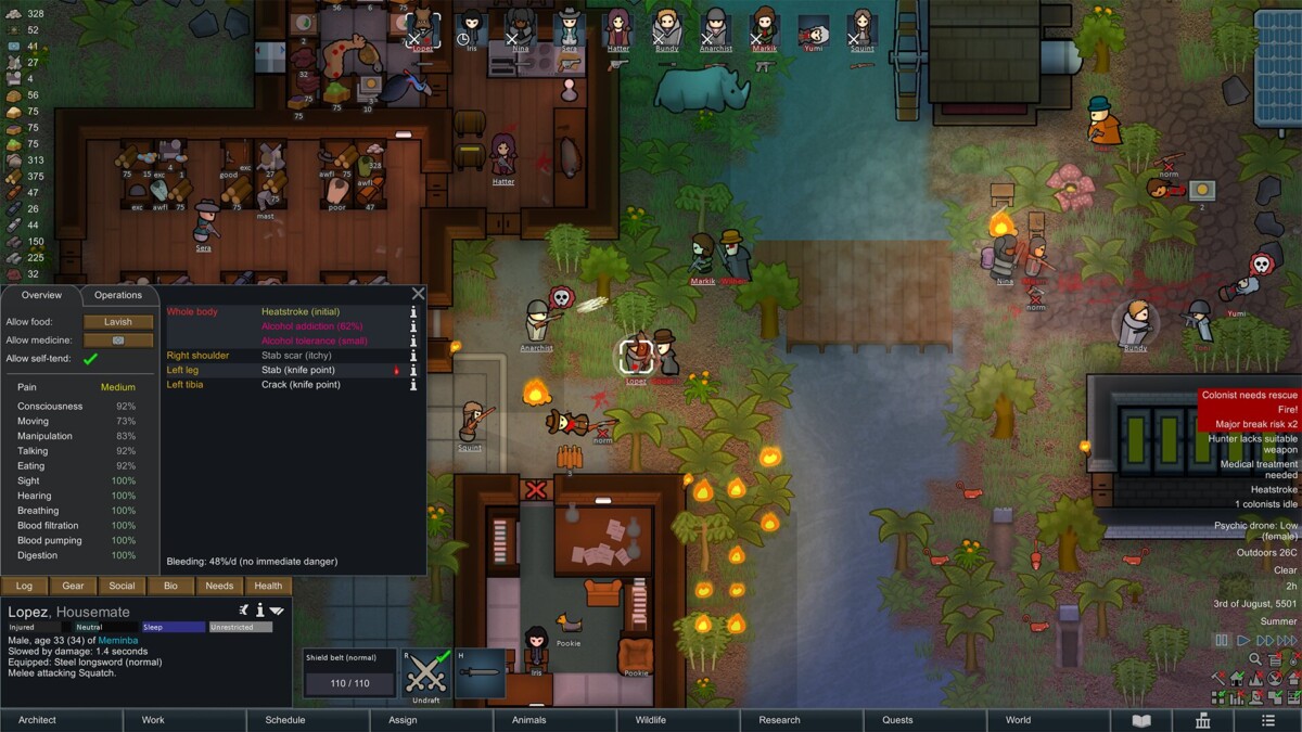 RimWorld pre začiatočníkov: prvá kolónia, jedlo, power a mood